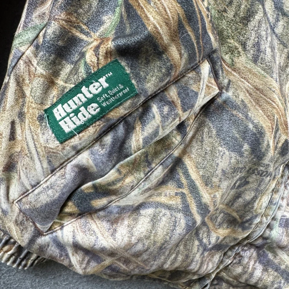 Vintage Gamehide Jacket Youth M Camo Mossy Oak Shadow Grass Insulated Warm Hood